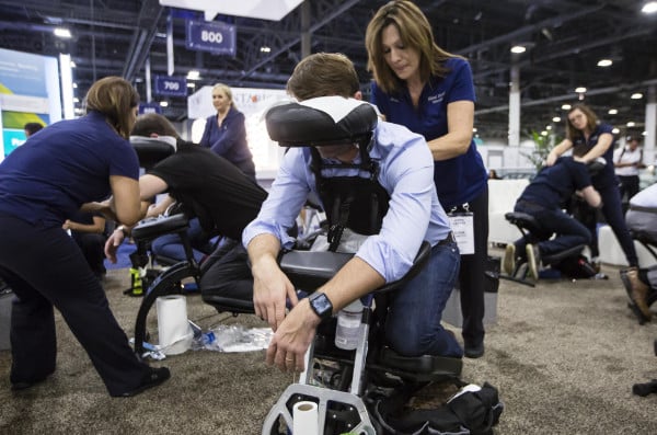 Chair Massage at a Las Vegas Convention